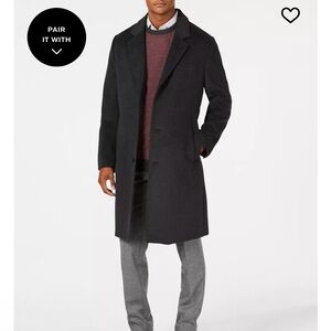 Men's London Fog Black Overcoat
